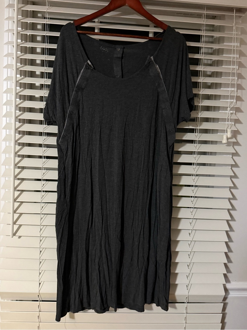 Women's Black Scoop Neck Lounge Dress